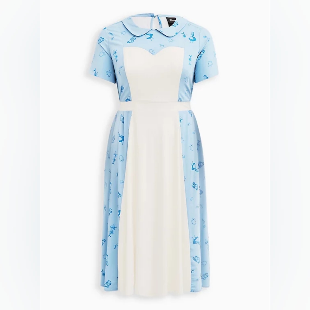 Torrid Blue and White Midi Dress
